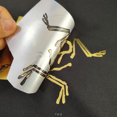 Logo personnalisé de transfert de chaleur métallique en feuille d'or