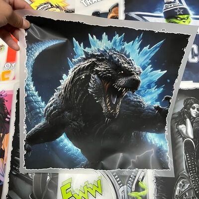 Custom DTF Heat Transfers and Labels with Machine Washable High Stretch and Customizable Designs