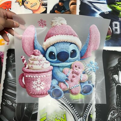 Wholesale High Quality Machine Washable High Stretch Customizable Designs DTF Labels and DTF Heat Transfers for Clothing Bags