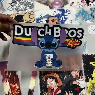 Custom High Quality Machine Washable High Stretch DTF Heat Transfers with Customizable Designs