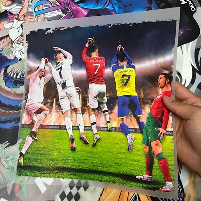 Cristiano Ronaldo Legendary Career Custom DTF Transfer, Ready To Press Iron On Label For T Shirts, Large Size Heat Transfer Sticker With PET Material