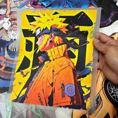 Naruto Vibrant Yellow Dtf Transfer, Custom Heat Press Sticker, Ready To Press Wholesale Design, Anime T Shirt Decal, Yellow Rasengan Print