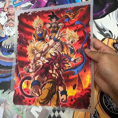 Daima Goku All Forms – High Quality Digital DTF Transfer. Ready to Press Heat Press Sticker, Customized Iron‑On Label