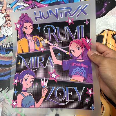 Kpop Demon Hunters Rumi Mira Zoey Custom Size Dtf Heat Transfer Stickers – High Quality Durable Pet Film, Ready To Press For T-shirt Brand Design & Custom Apparel