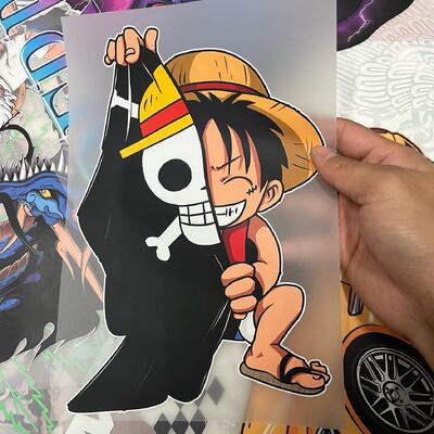 Wholesale Custom Monkey D Luffy design SUPER DTF Heat Transfer Stickers Direct To Film Ready to Press Bulk Heat Press Printing for Apparel T Shirts Fast Global Shipping