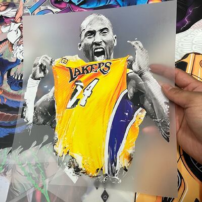 Ready To Press Kobe Design DTF Stickers Wholesale Custom Heat Transfer Printing Heat Press For Clothing T Shirts Apparel Fast Worldwide Shipping