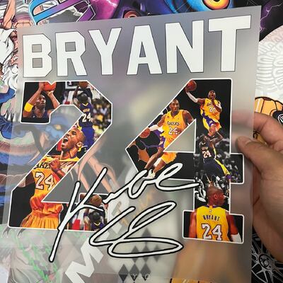 Wholesale Custom Kobe Bryant 24 High Stretch Machine Washable Customizable Designs DTF Transfers Heat Transfer Stickers