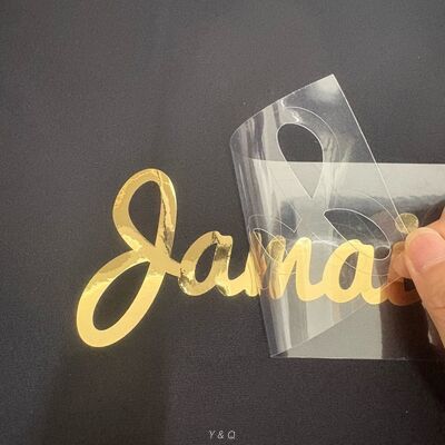 12 inch Gold HTV Iron On Heat Transfer logo  for T Shirt Shoes Bags