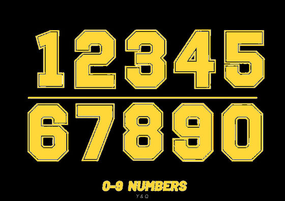 Football Iron On Heat Transfer Letters And Numbers Personized
